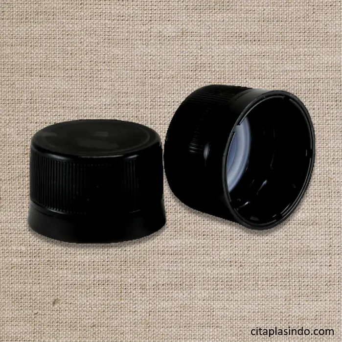 Tutup PET Double Lid N28 Hitam.webp