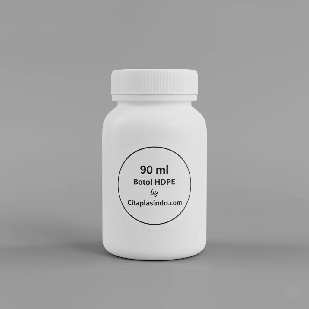 Botol Plastik HDPE, 90 ml, putih susu